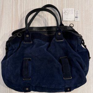 Vintage Theory Suede Handbag - Petrol Blue - Excellent Condition